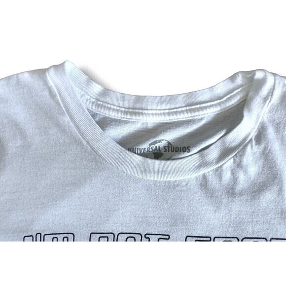 🔴 Men In Black Shirt Men Large White Short Sleeve Graphic Tee Universal Studio - Picture 3 of 9